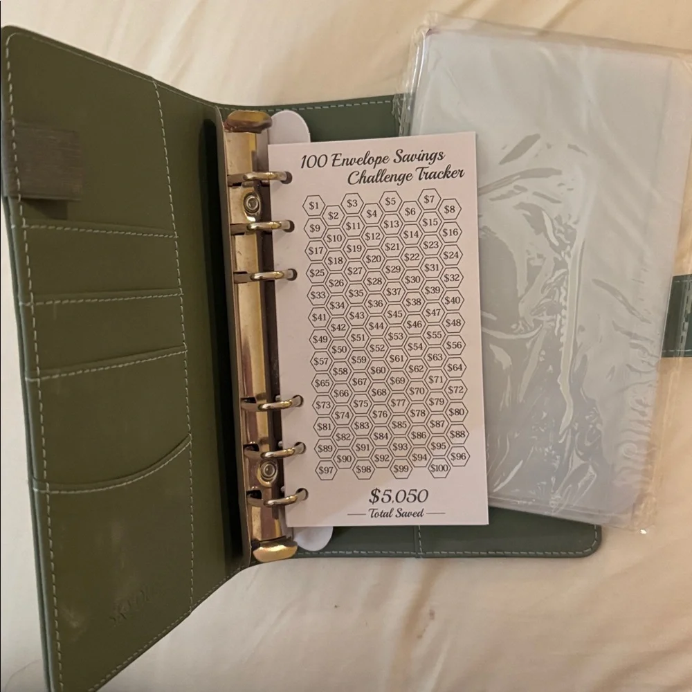 Green Money Saving Challenge Binder
